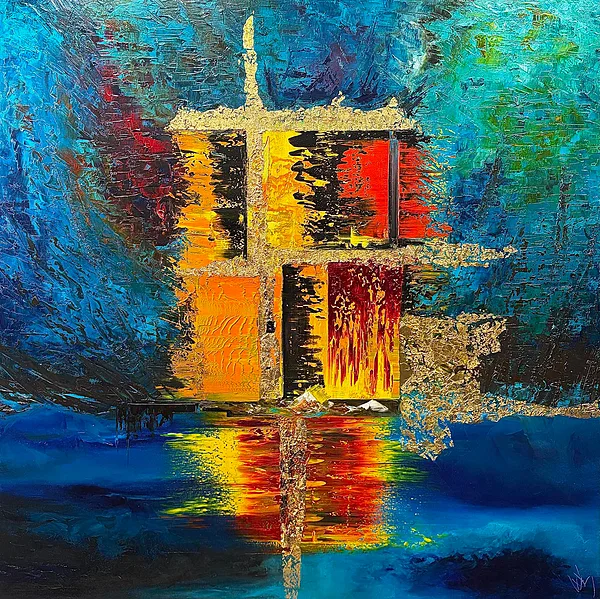 Legend of the Sacred Mountains - 120x120 cm